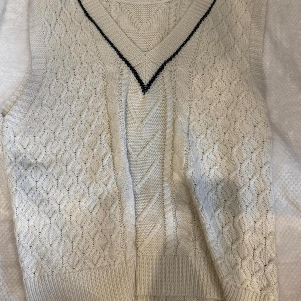 Shein cream cable knit sweater